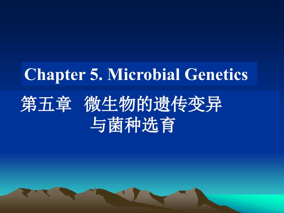食品微生物学(第五章微生物的遗传变异与菌种选11育)_第1页