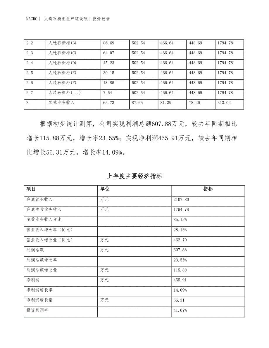 人造石橱柜生产建设项目投资报告_第5页