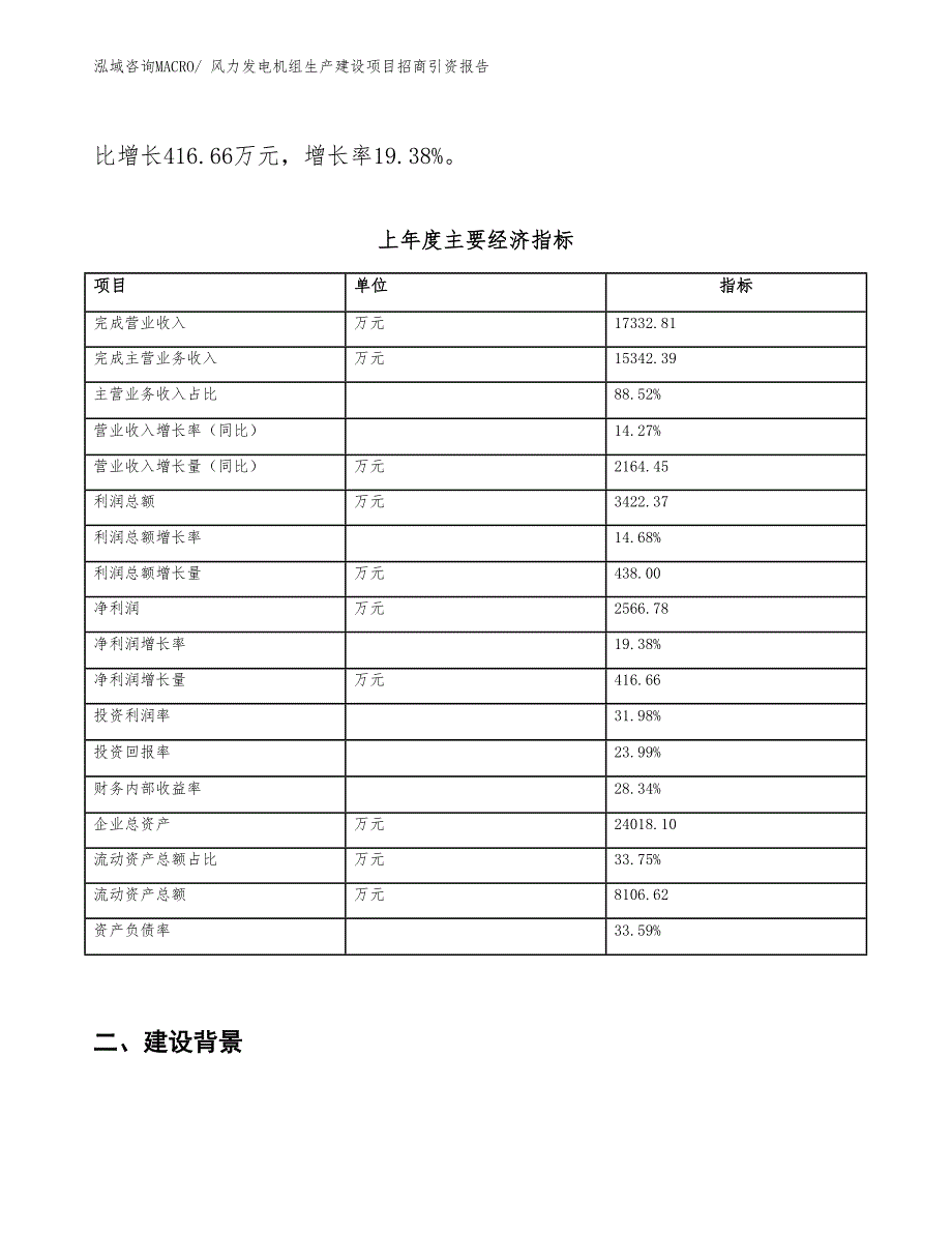 风力发电机组生产建设项目招商引资报告(总投资13743.23万元)_第2页