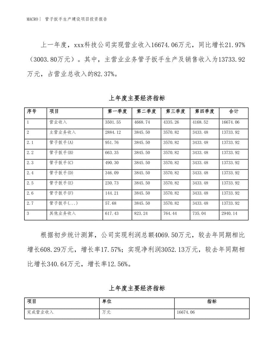 管子扳手生产建设项目投资报告_第5页