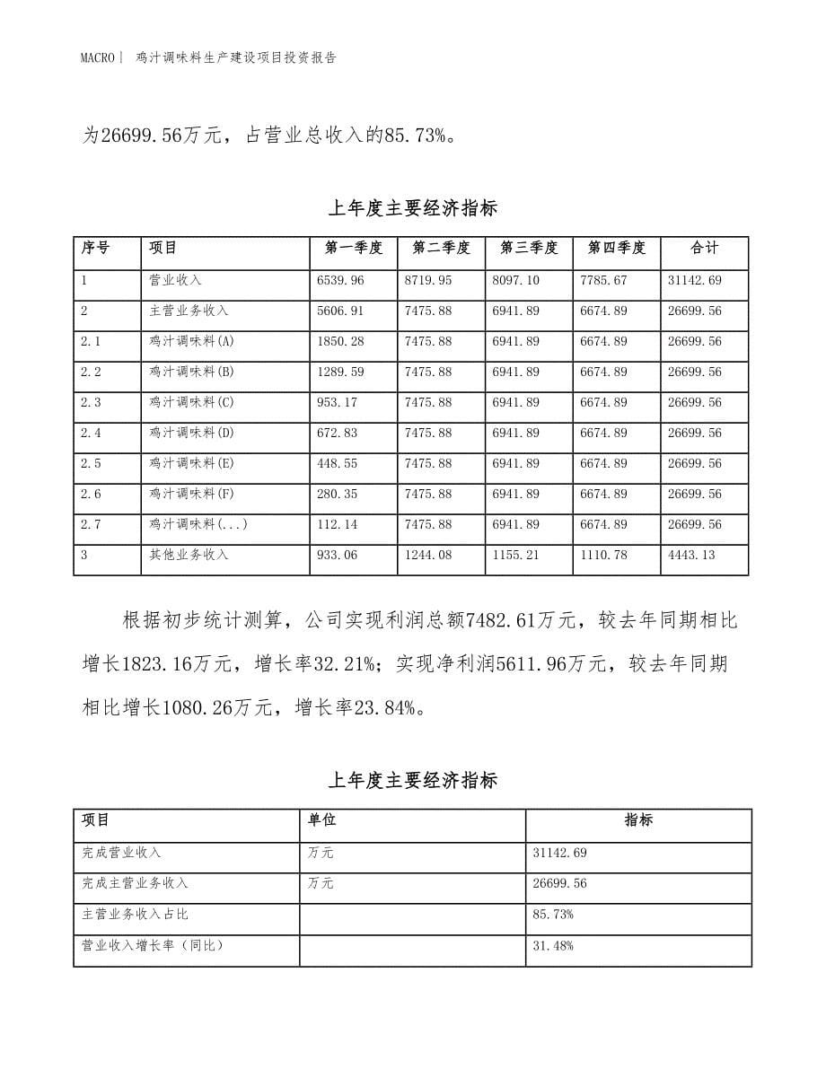 鸡汁调味料生产建设项目投资报告_第5页