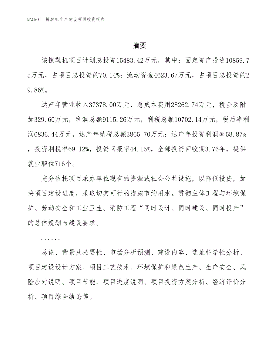 擦鞋机生产建设项目投资报告_第2页