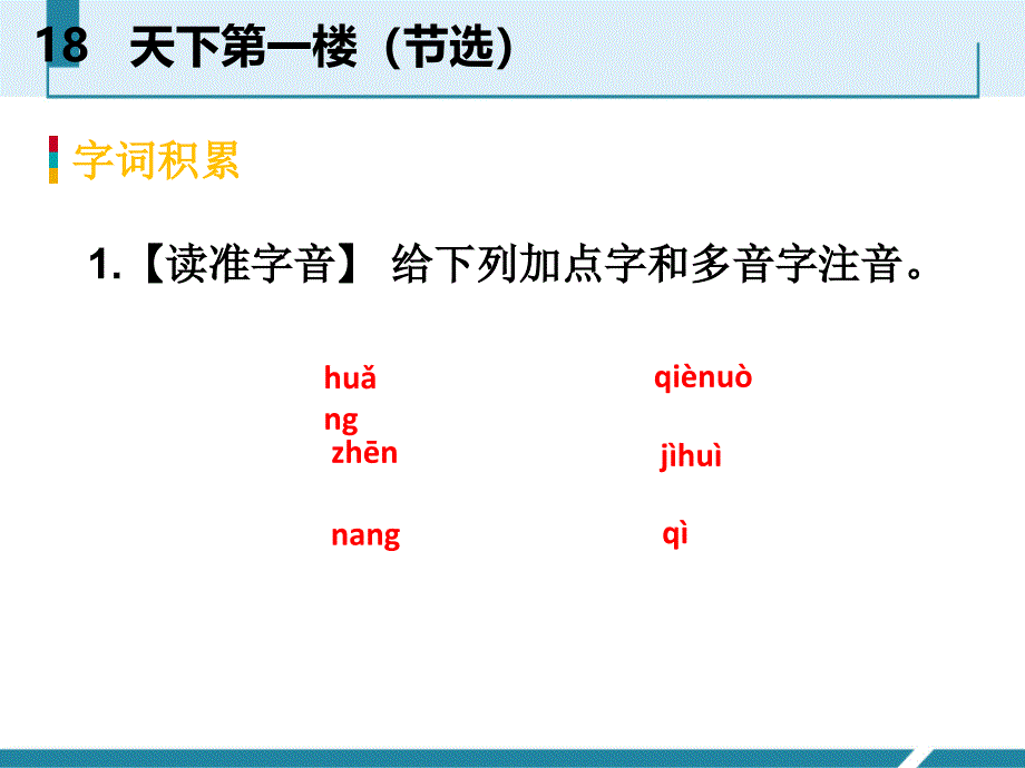 人教部编版九年级语文下册课件：18  天下第一楼（节选）_第4页