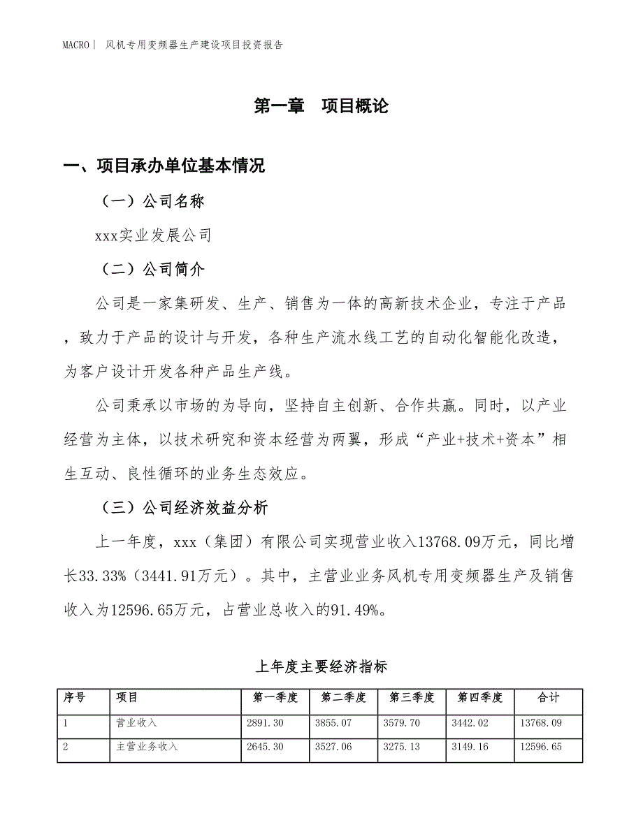 风机专用变频器生产建设项目投资报告_第4页