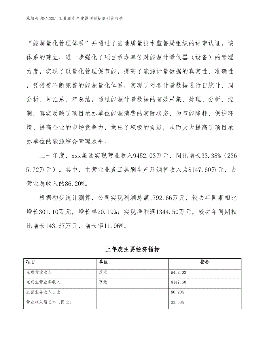 工具刷生产建设项目招商引资报告(总投资7414.51万元)_第2页