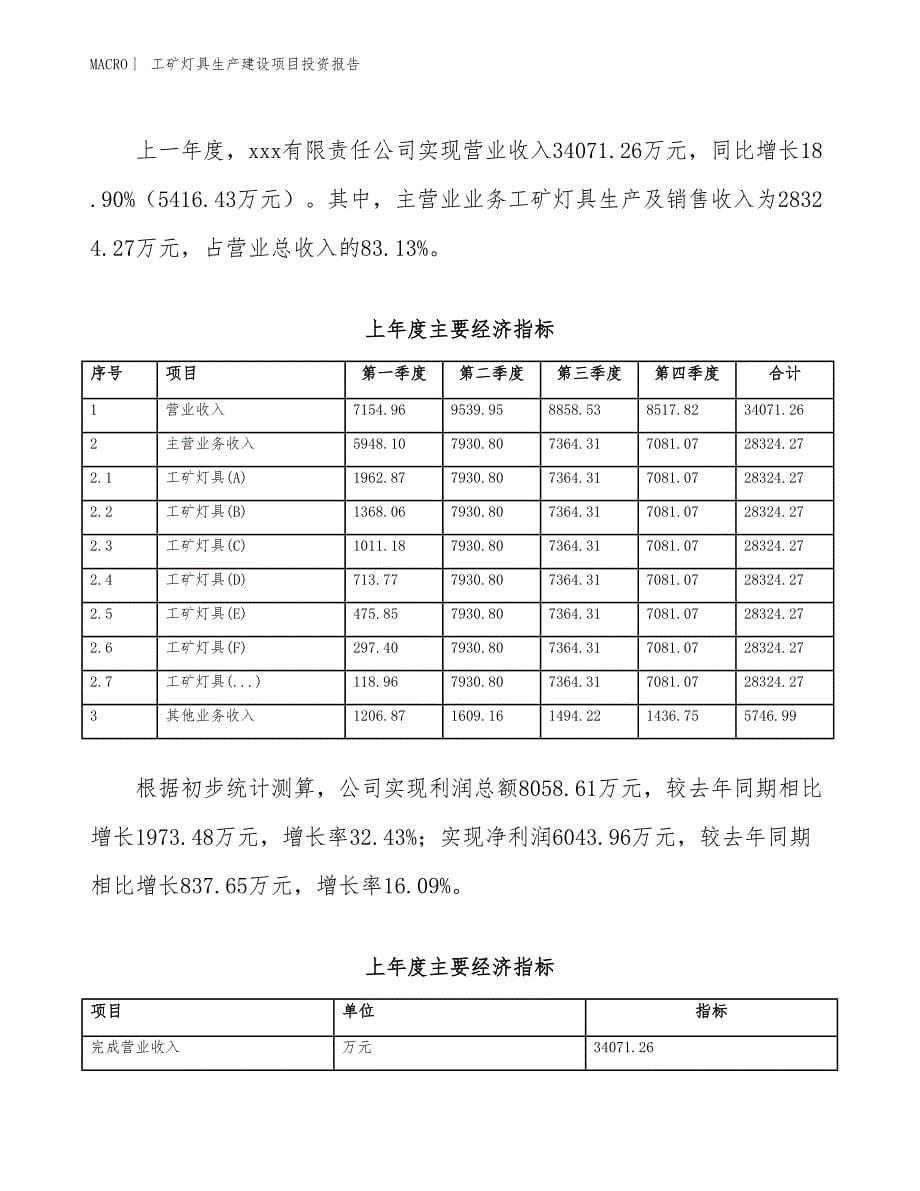 工矿灯具生产建设项目投资报告_第5页