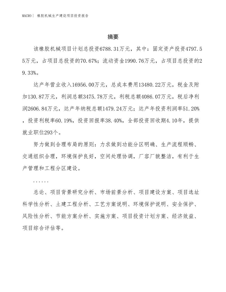 橡胶机械生产建设项目投资报告_第2页