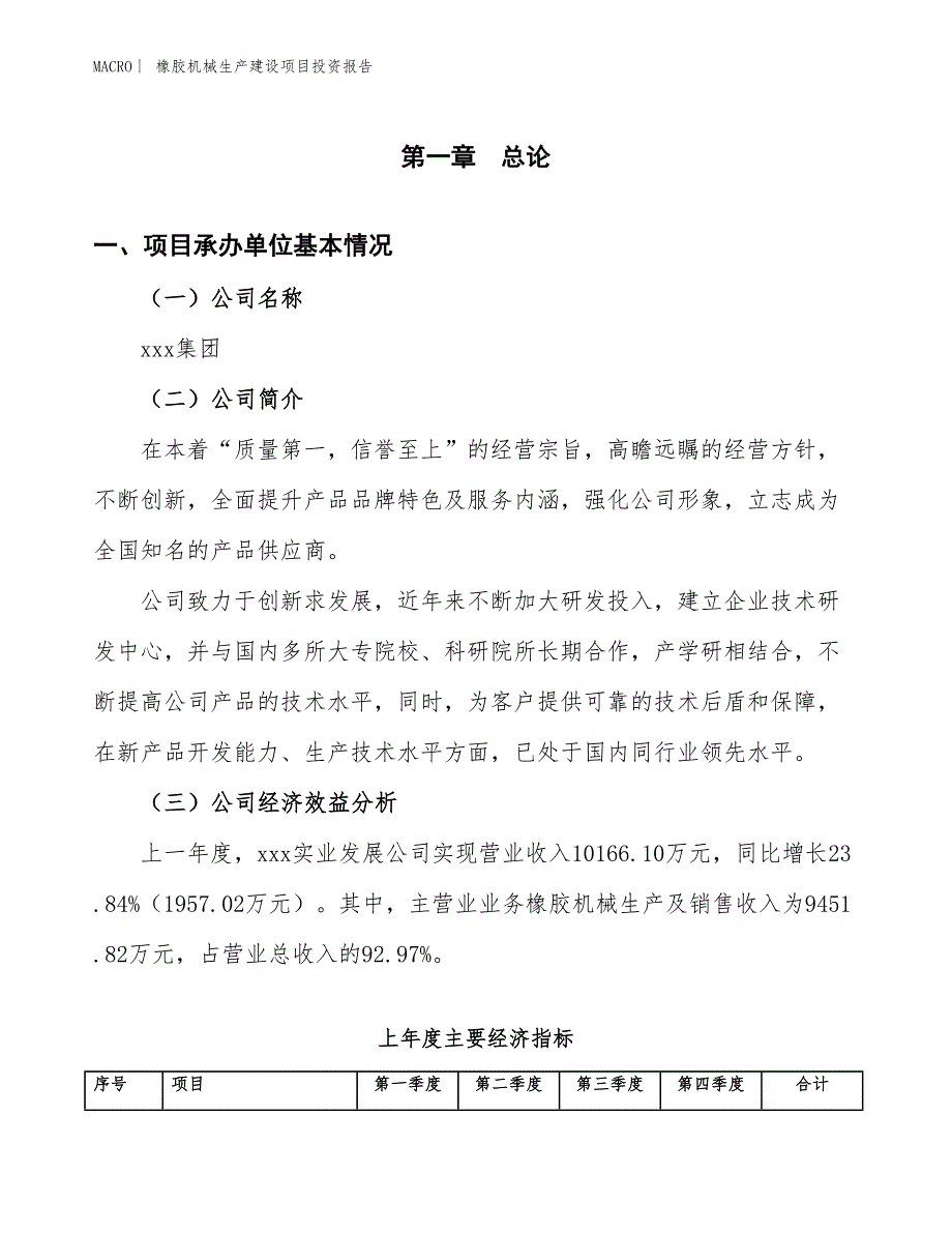 橡胶机械生产建设项目投资报告_第4页