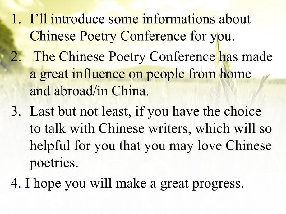 中国诗词大会 英语作文讲解_第2页