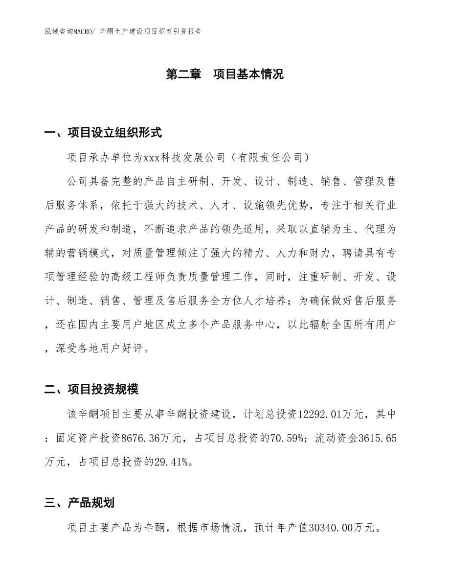 辛酮生产建设项目招商引资报告(总投资12292.01万元)_第5页