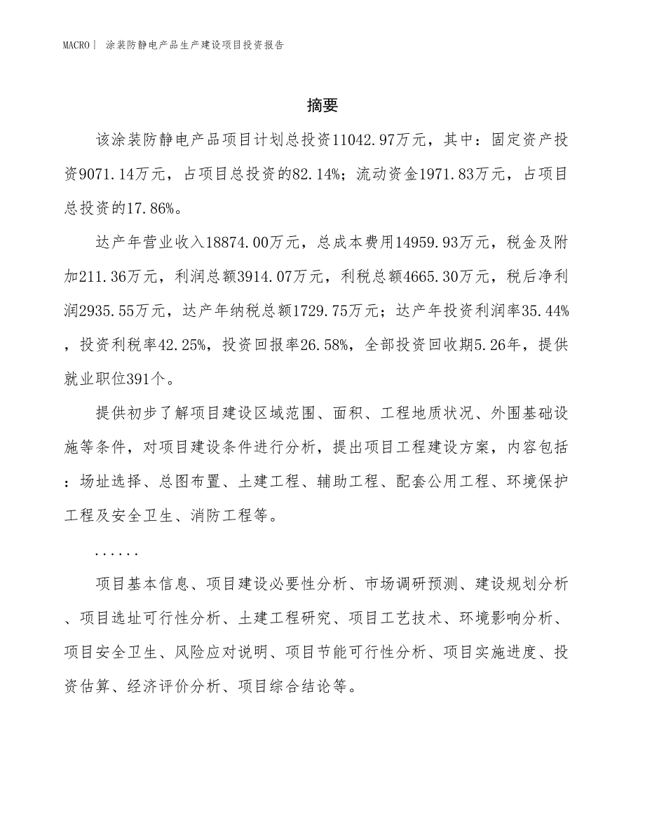 涂装防静电产品生产建设项目投资报告_第2页