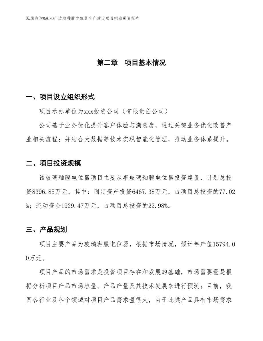 玻璃釉膜电位器生产建设项目招商引资报告(总投资8396.85万元)_第5页