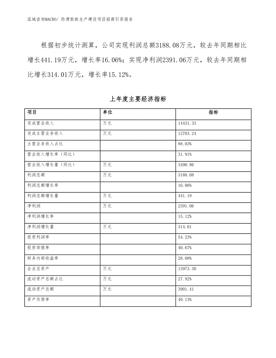 防滑胶板生产建设项目招商引资报告(总投资6944.02万元)_第2页