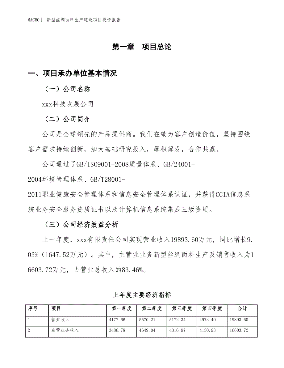 新型丝绸面料生产建设项目投资报告_第4页