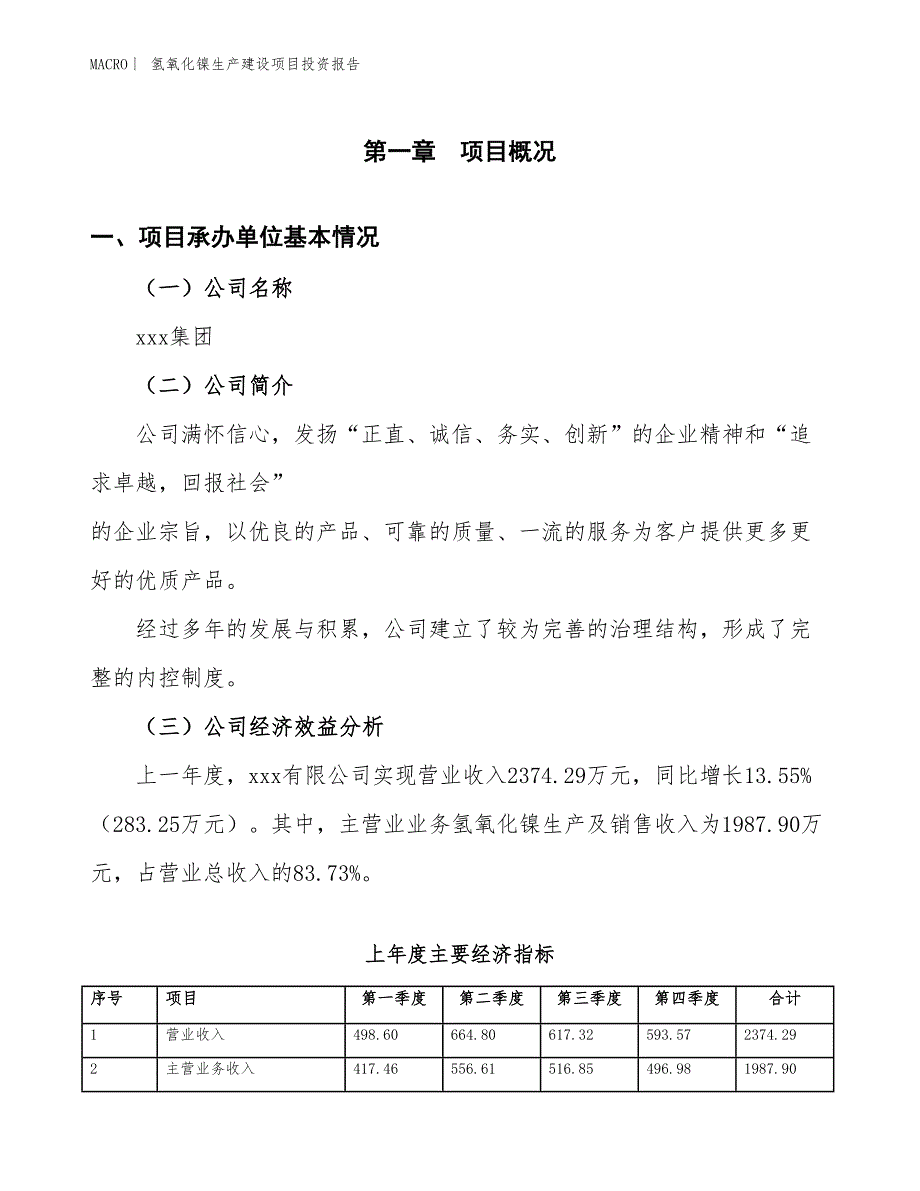 氢氧化镍生产建设项目投资报告_第4页