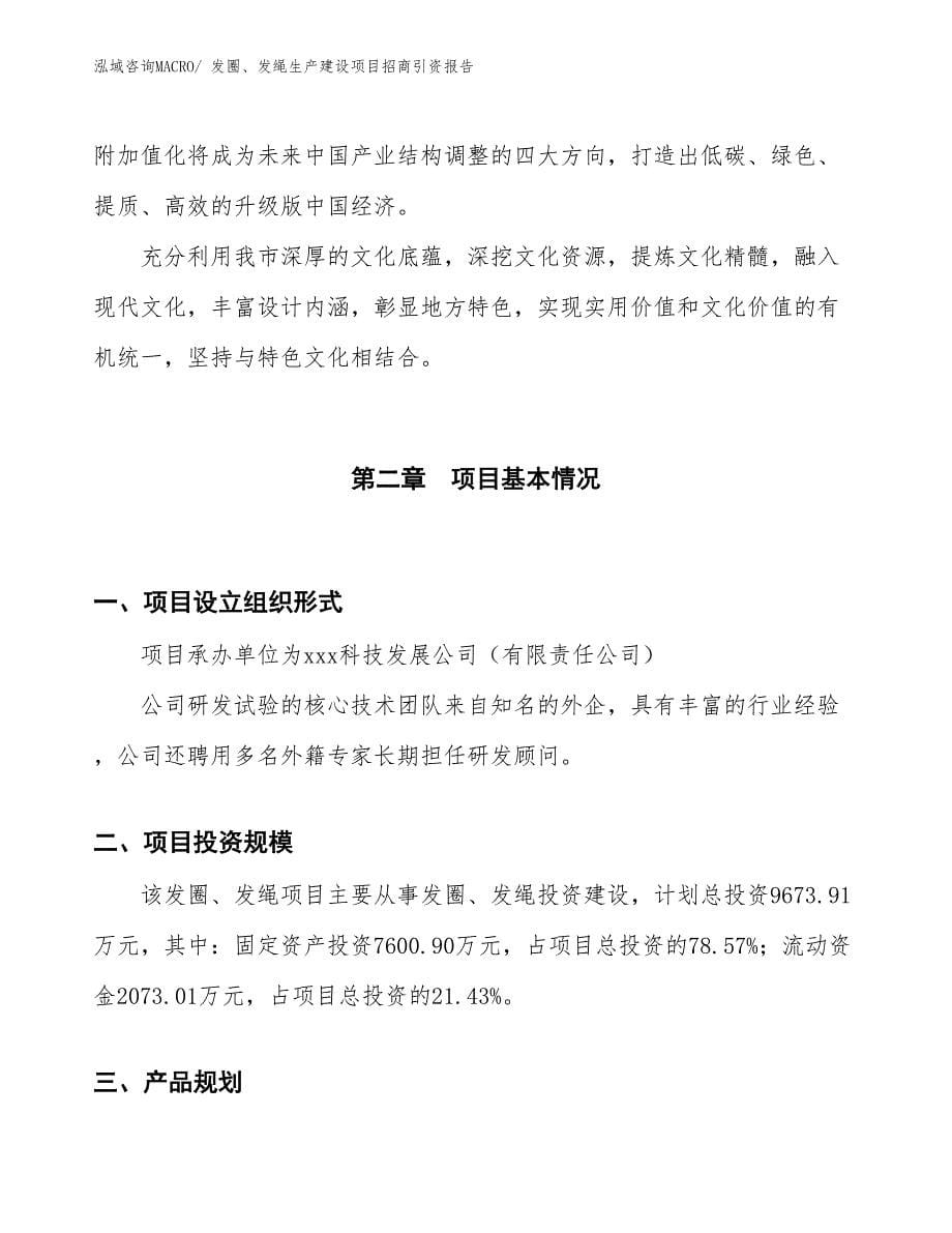 发圈、发绳生产建设项目招商引资报告(总投资9673.91万元)_第5页