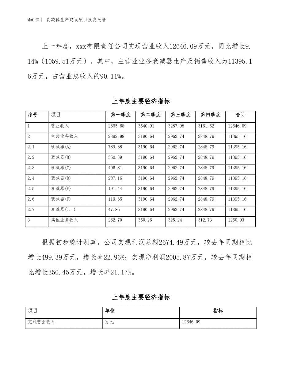 衰减器生产建设项目投资报告_第5页