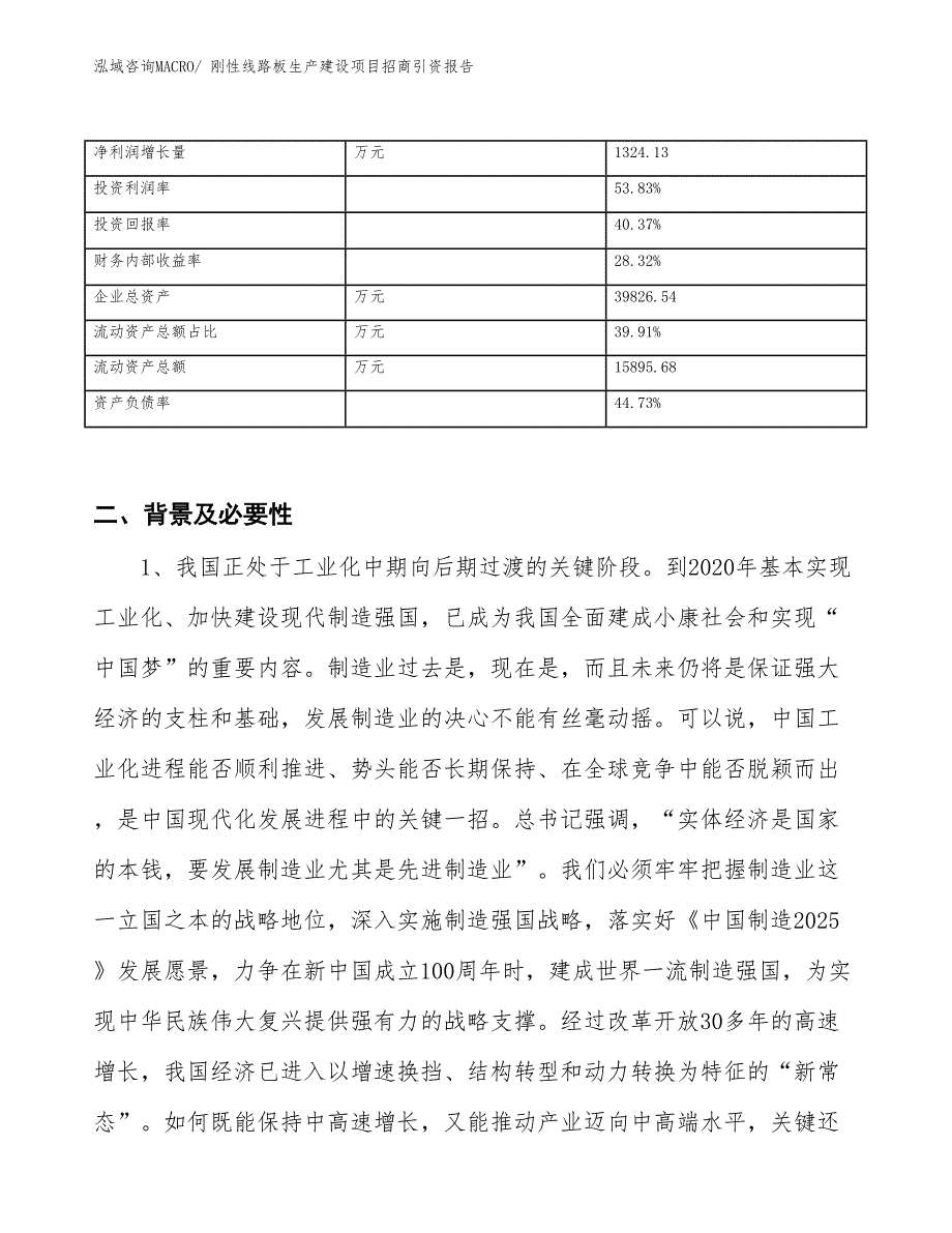 刚性线路板生产建设项目招商引资报告(总投资21019.29万元)_第3页