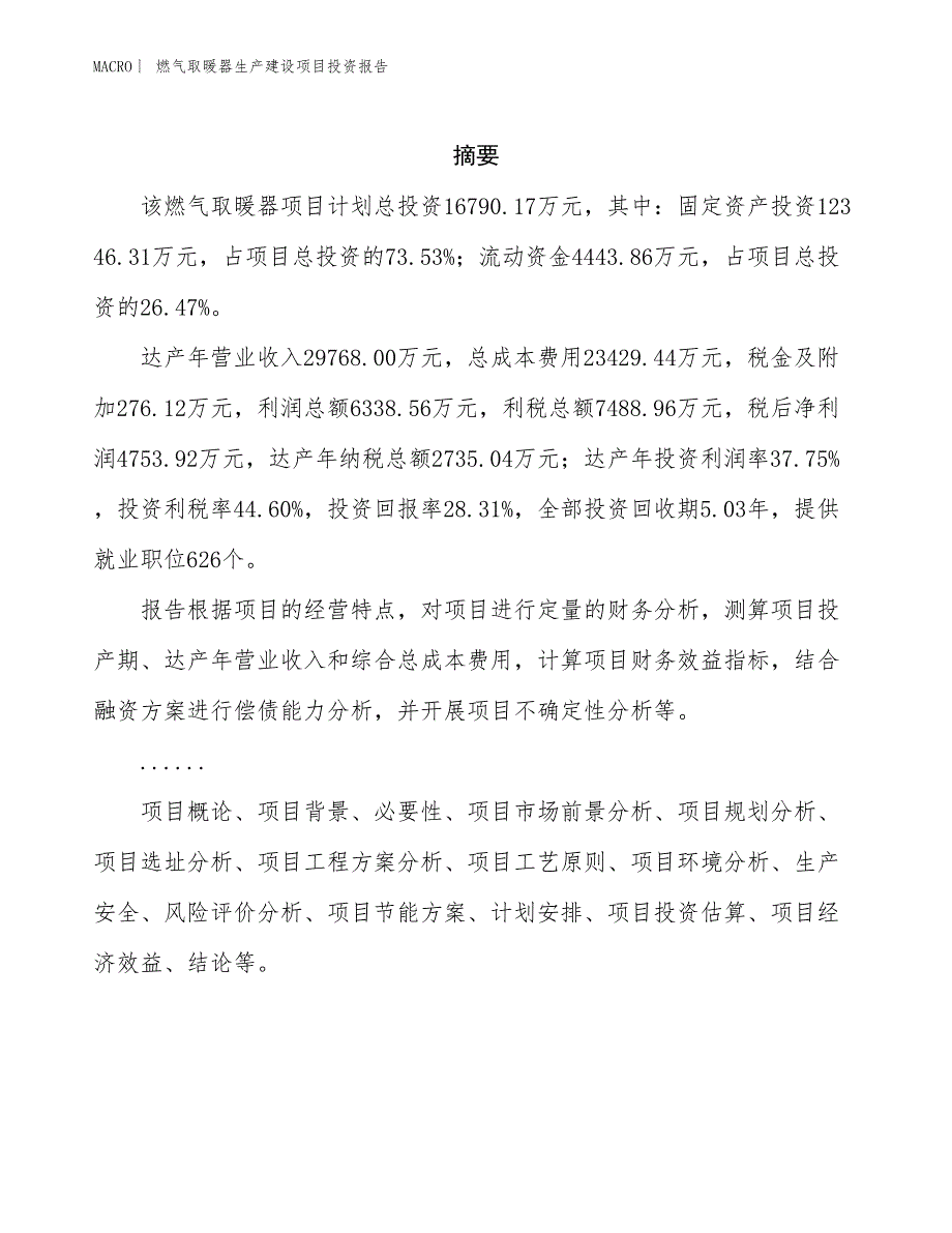 燃气取暖器生产建设项目投资报告_第2页