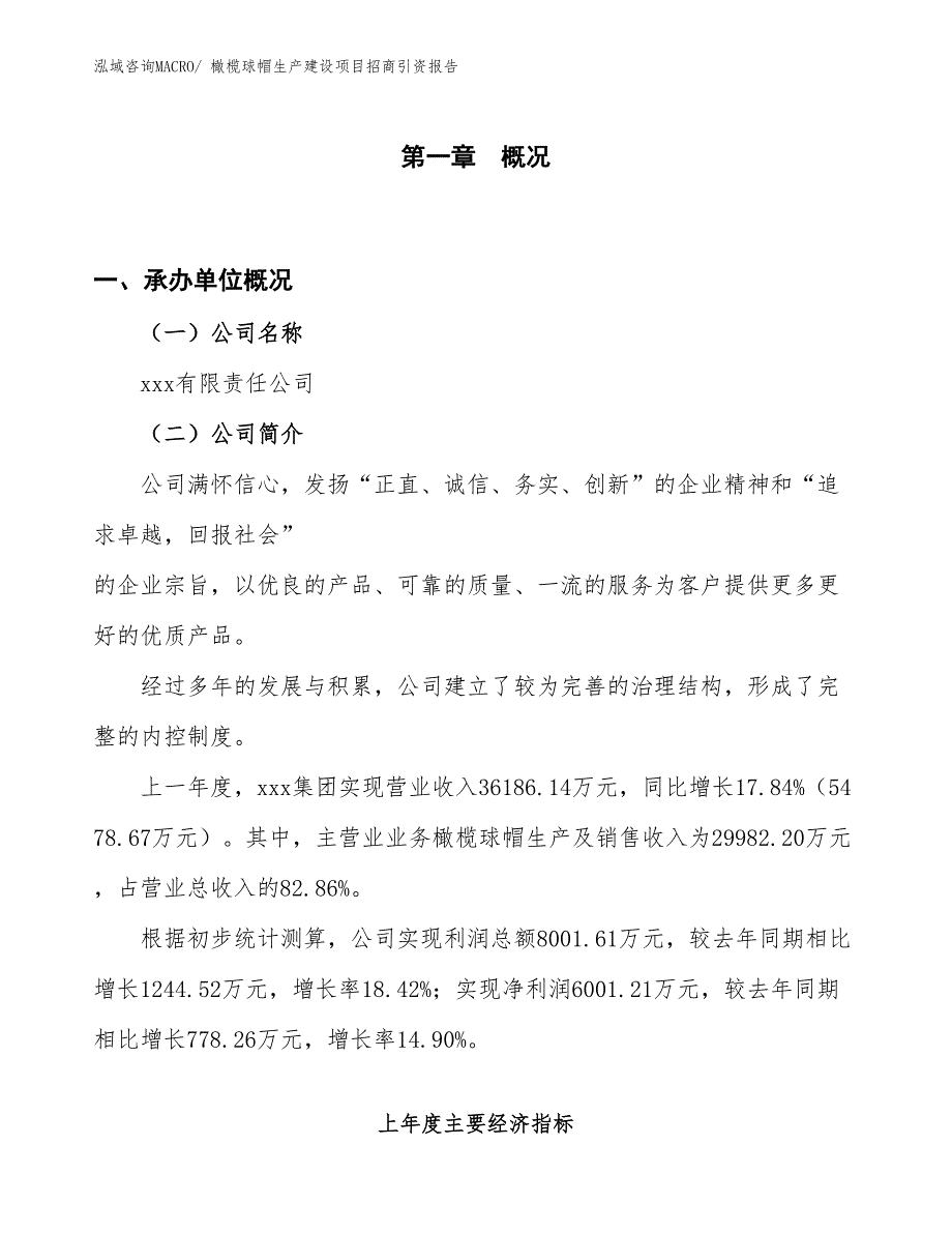 橄榄球帽生产建设项目招商引资报告(总投资19284.75万元)_第1页