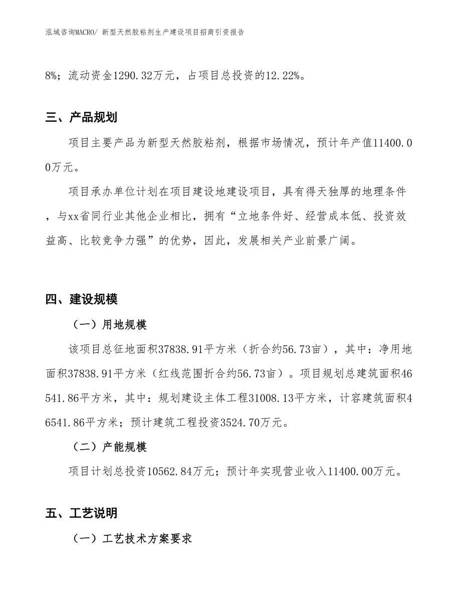 新型天然胶粘剂生产建设项目招商引资报告(总投资10562.84万元)_第5页