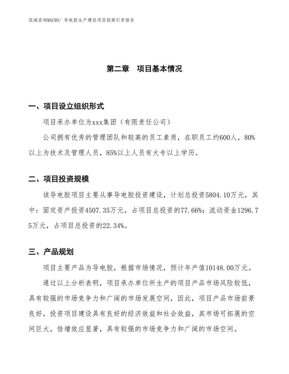 导电胶生产建设项目招商引资报告(总投资5804.10万元)_第5页