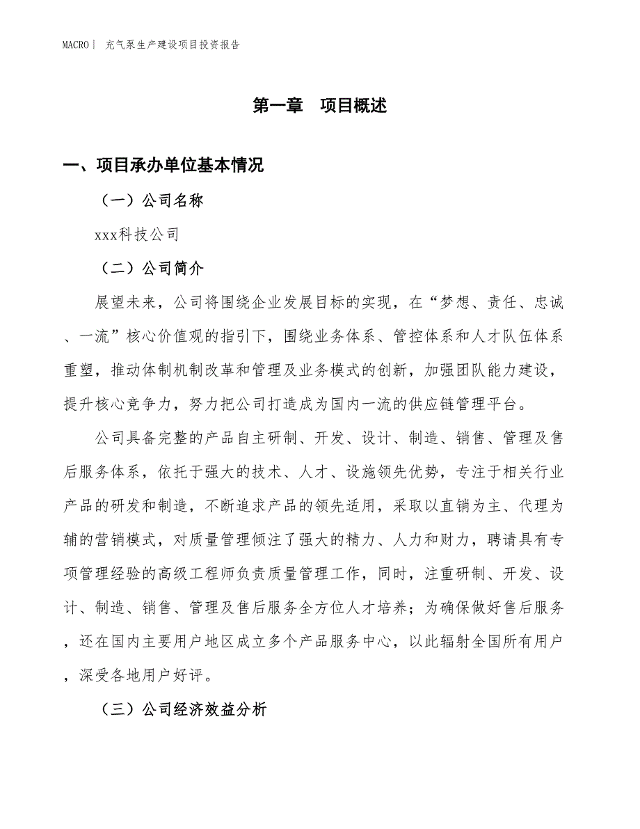 充气泵生产建设项目投资报告_第4页