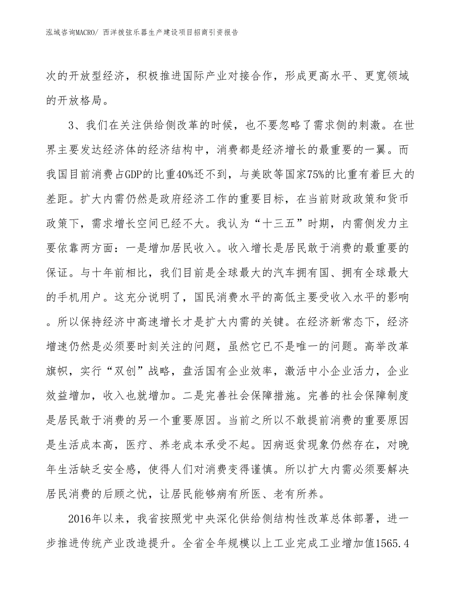 西洋拨弦乐器生产建设项目招商引资报告(总投资5301.83万元)_第4页