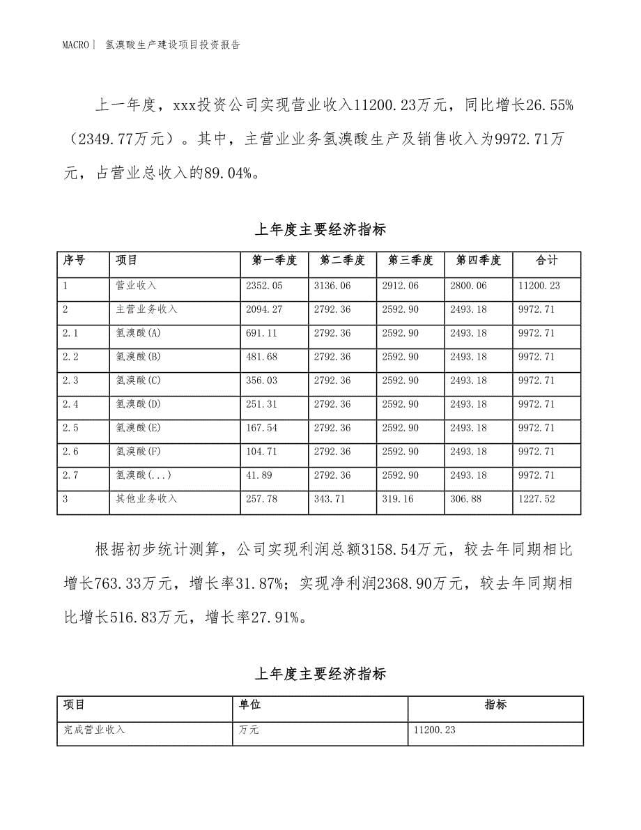 氢溴酸生产建设项目投资报告_第5页