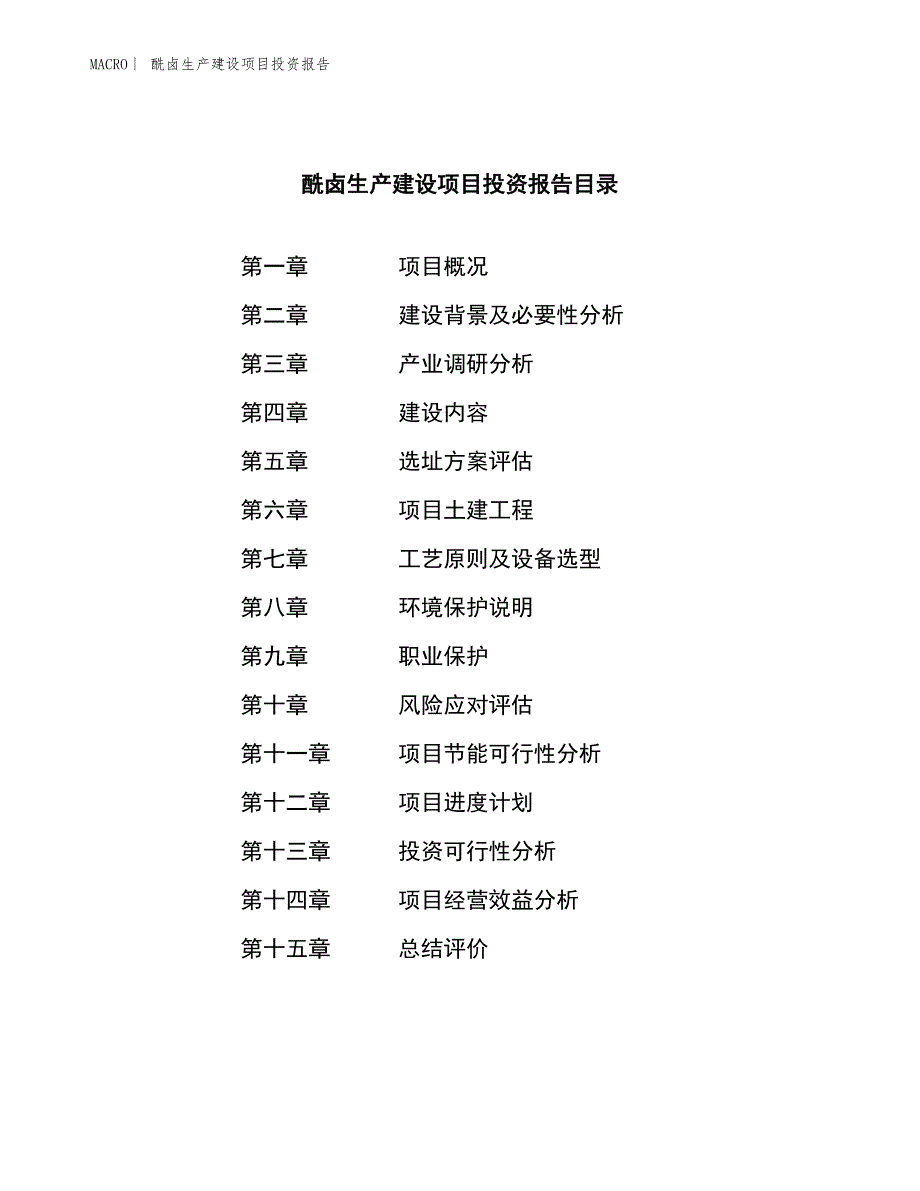 酰卤生产建设项目投资报告_第3页