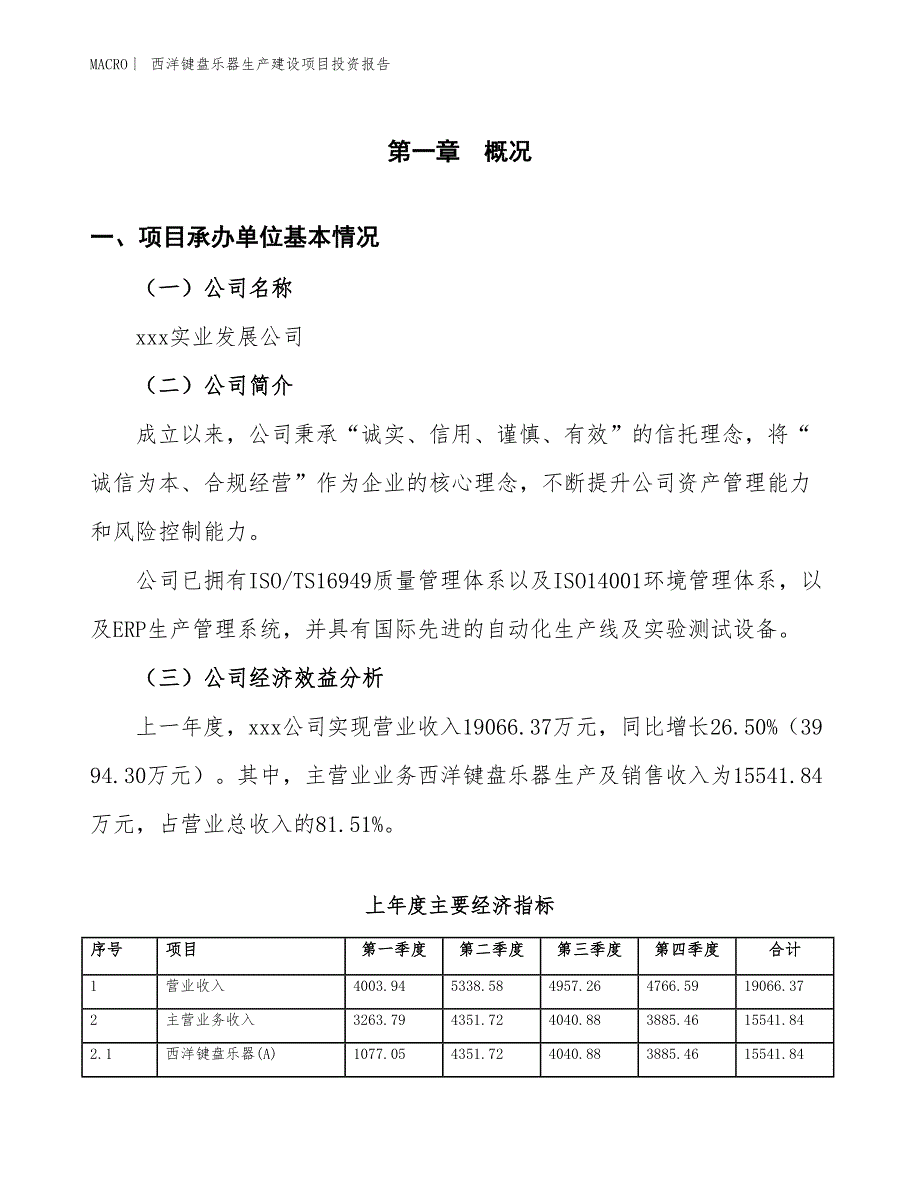 西洋键盘乐器生产建设项目投资报告_第4页