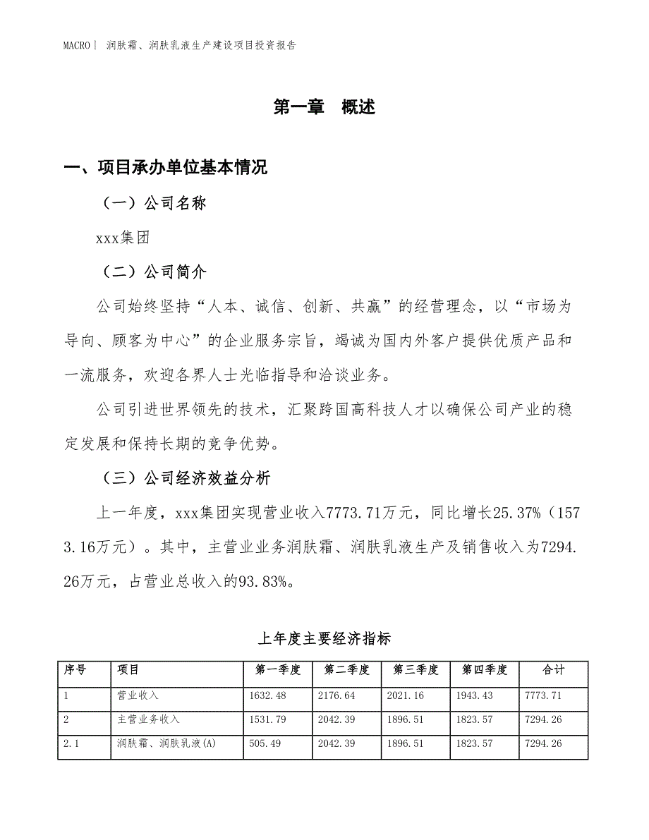 润肤霜、润肤乳液生产建设项目投资报告_第4页