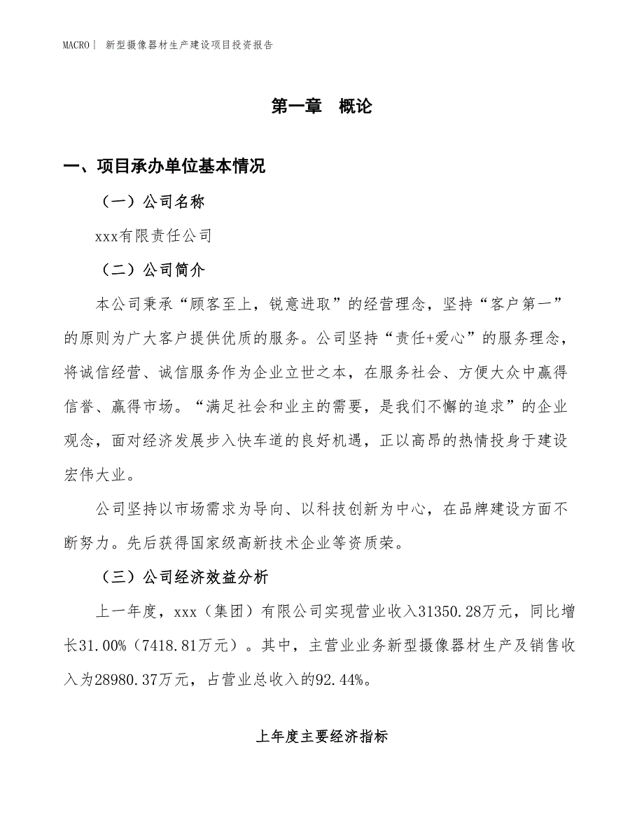 新型摄像器材生产建设项目投资报告_第4页