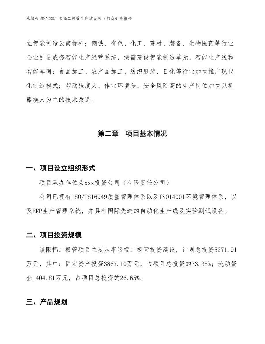 限幅二极管生产建设项目招商引资报告(总投资5271.91万元)_第5页