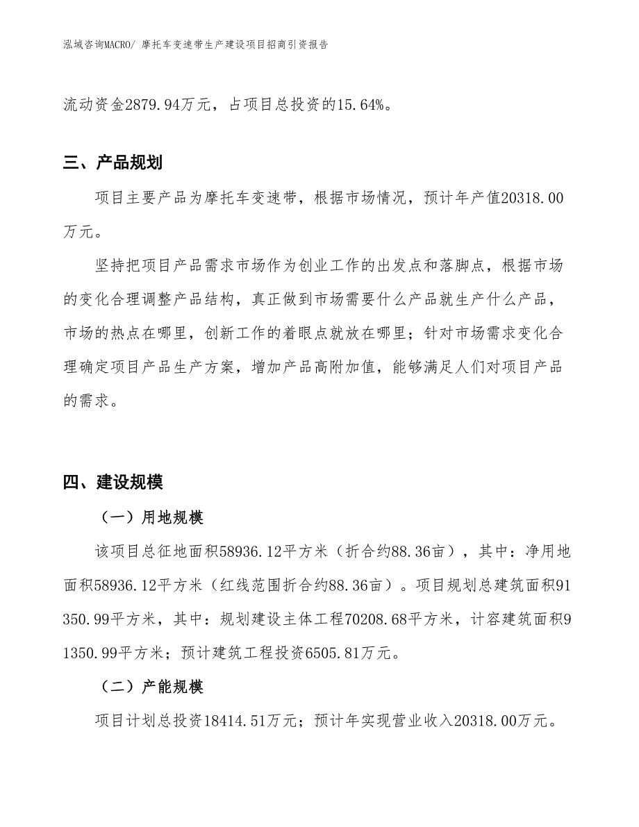 摩托车变速带生产建设项目招商引资报告(总投资18414.51万元)_第5页