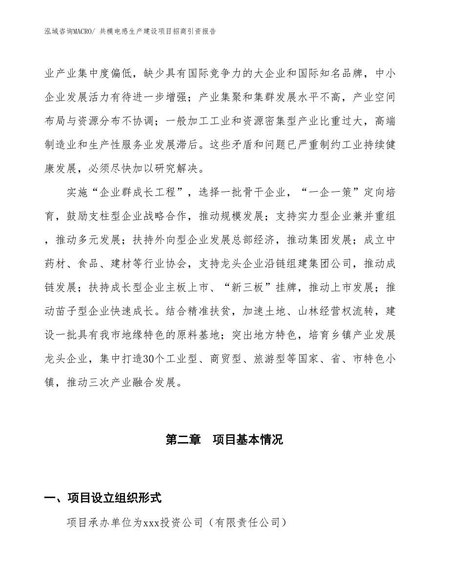 共模电感生产建设项目招商引资报告(总投资21128.32万元)_第5页