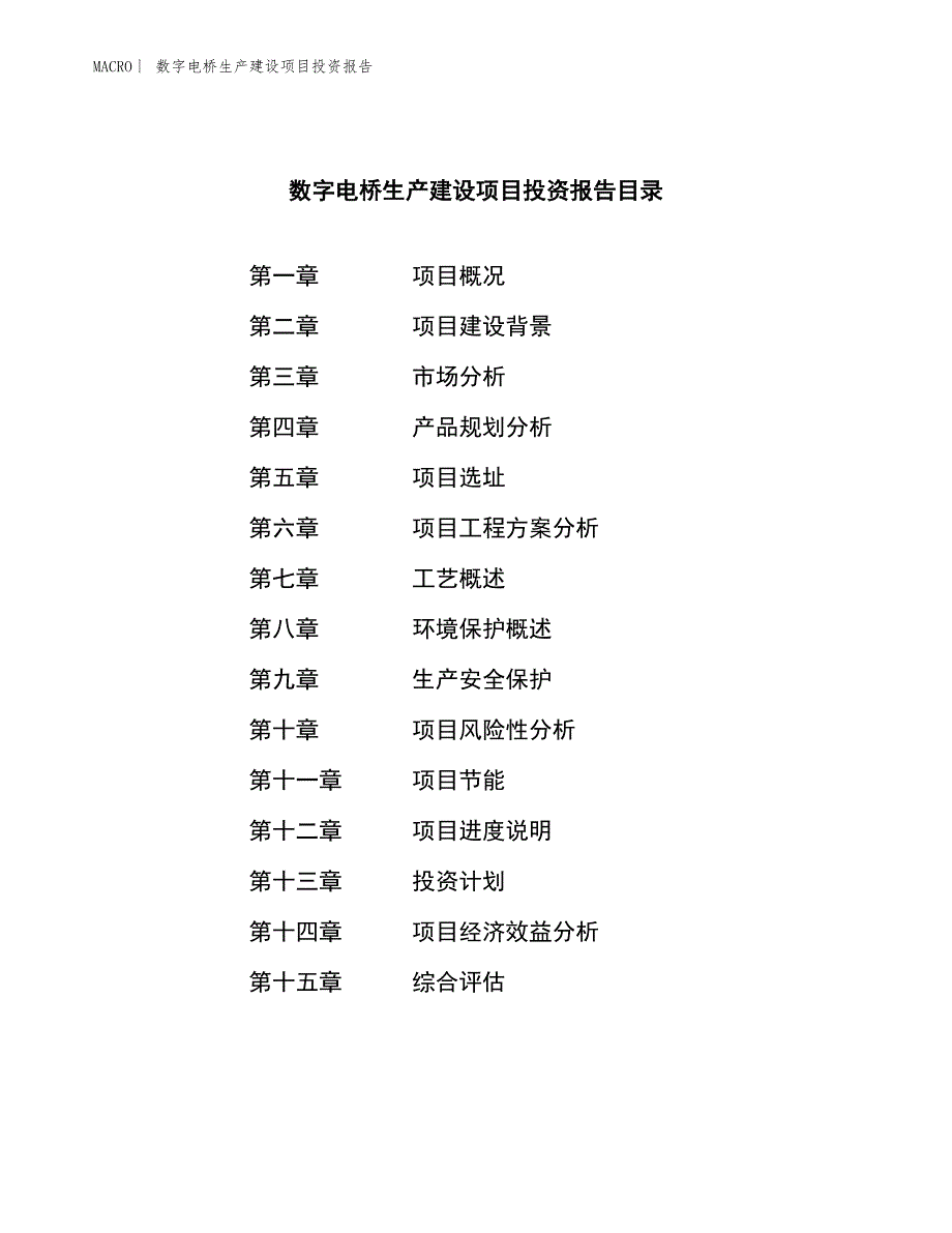 数字电桥生产建设项目投资报告_第3页