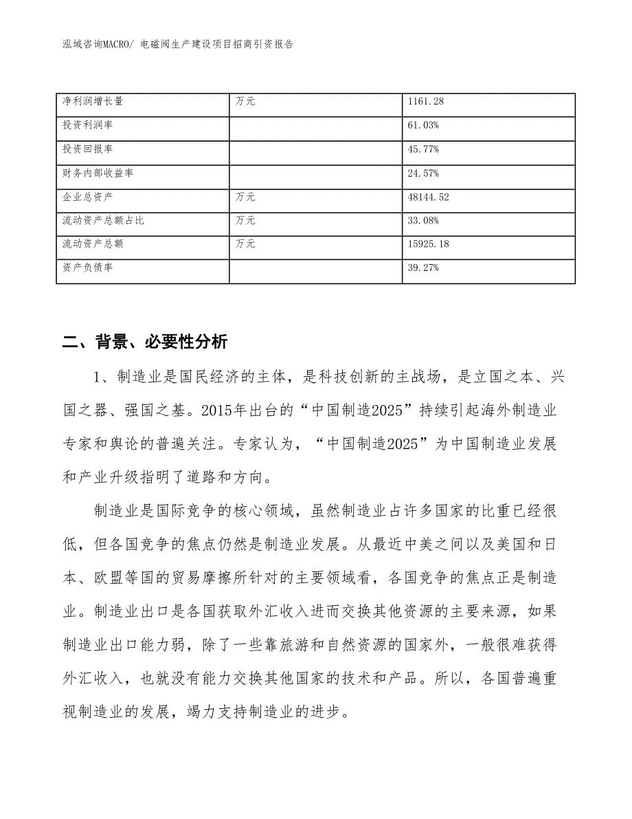 电磁阀生产建设项目招商引资报告(总投资21332.91万元)_第3页