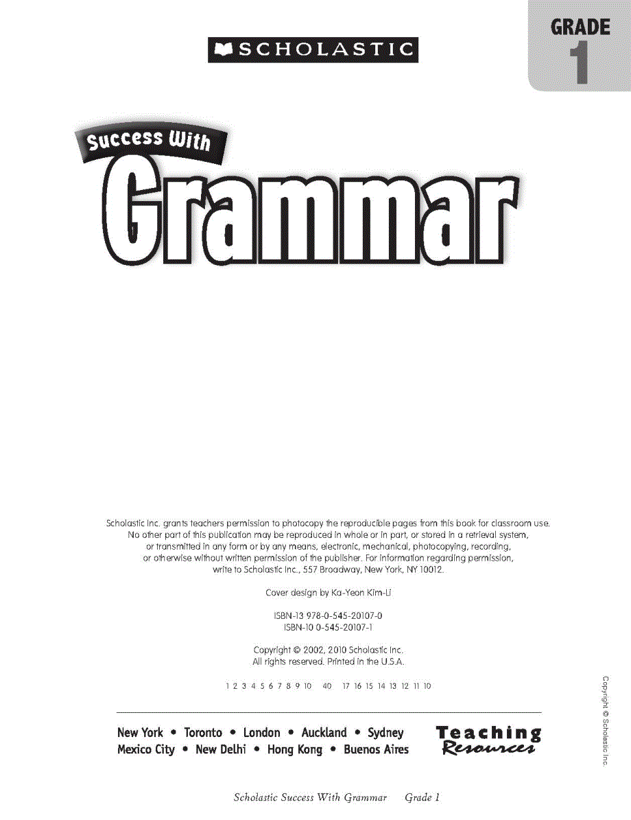 - Success with Grammar. Grade 1_第2页