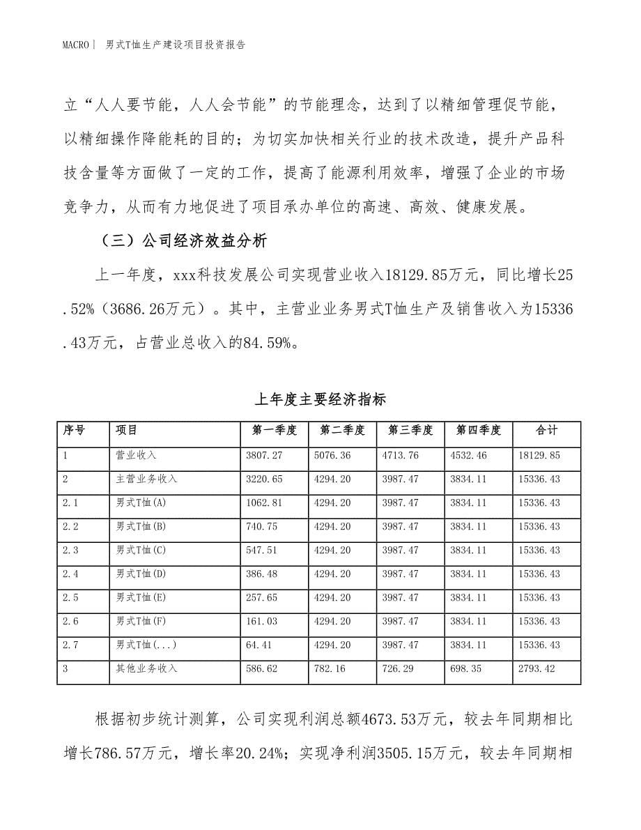 男式T恤生产建设项目投资报告_第5页