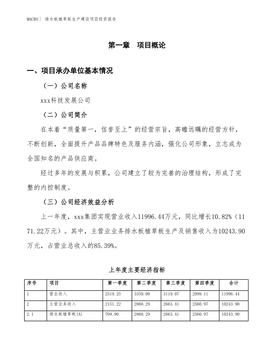 排水板植草板生产建设项目投资报告_第4页