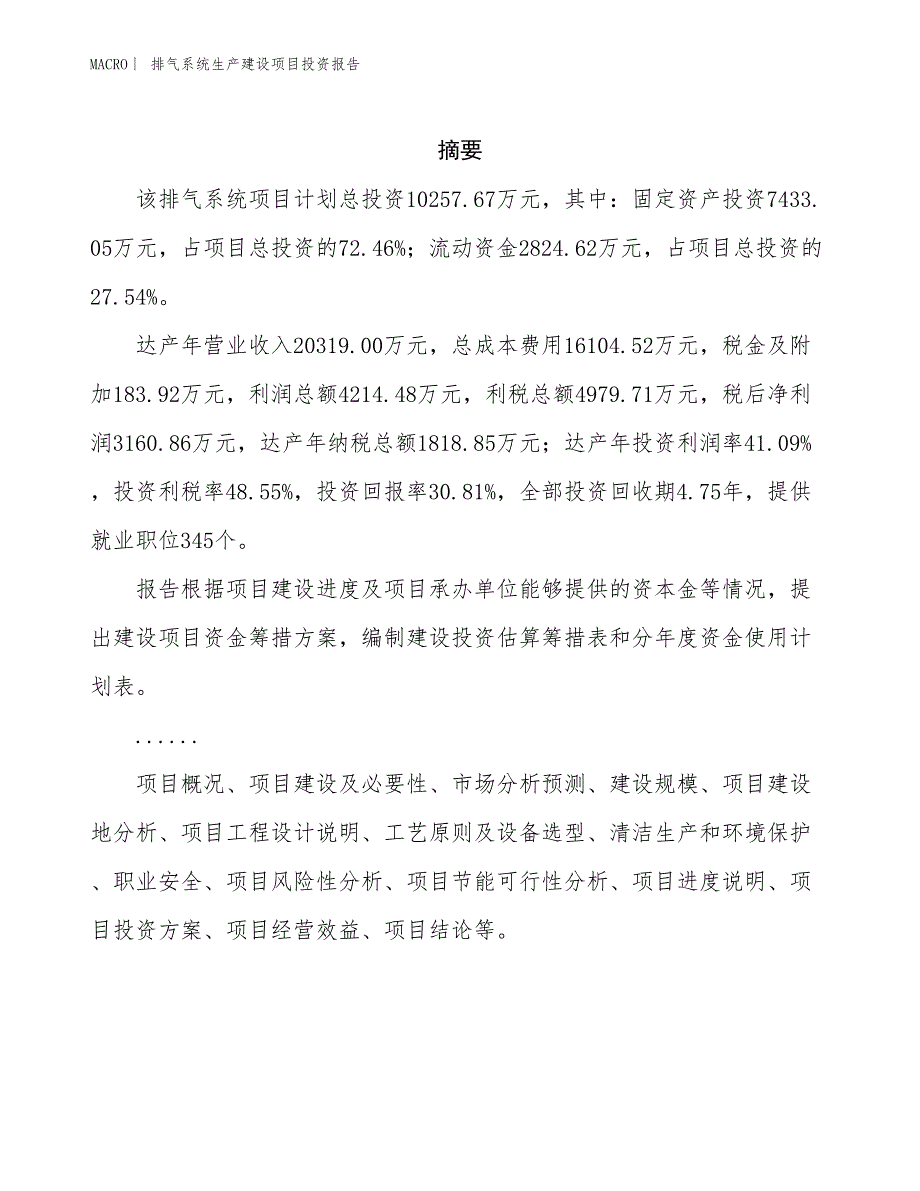 排气系统生产建设项目投资报告_第2页