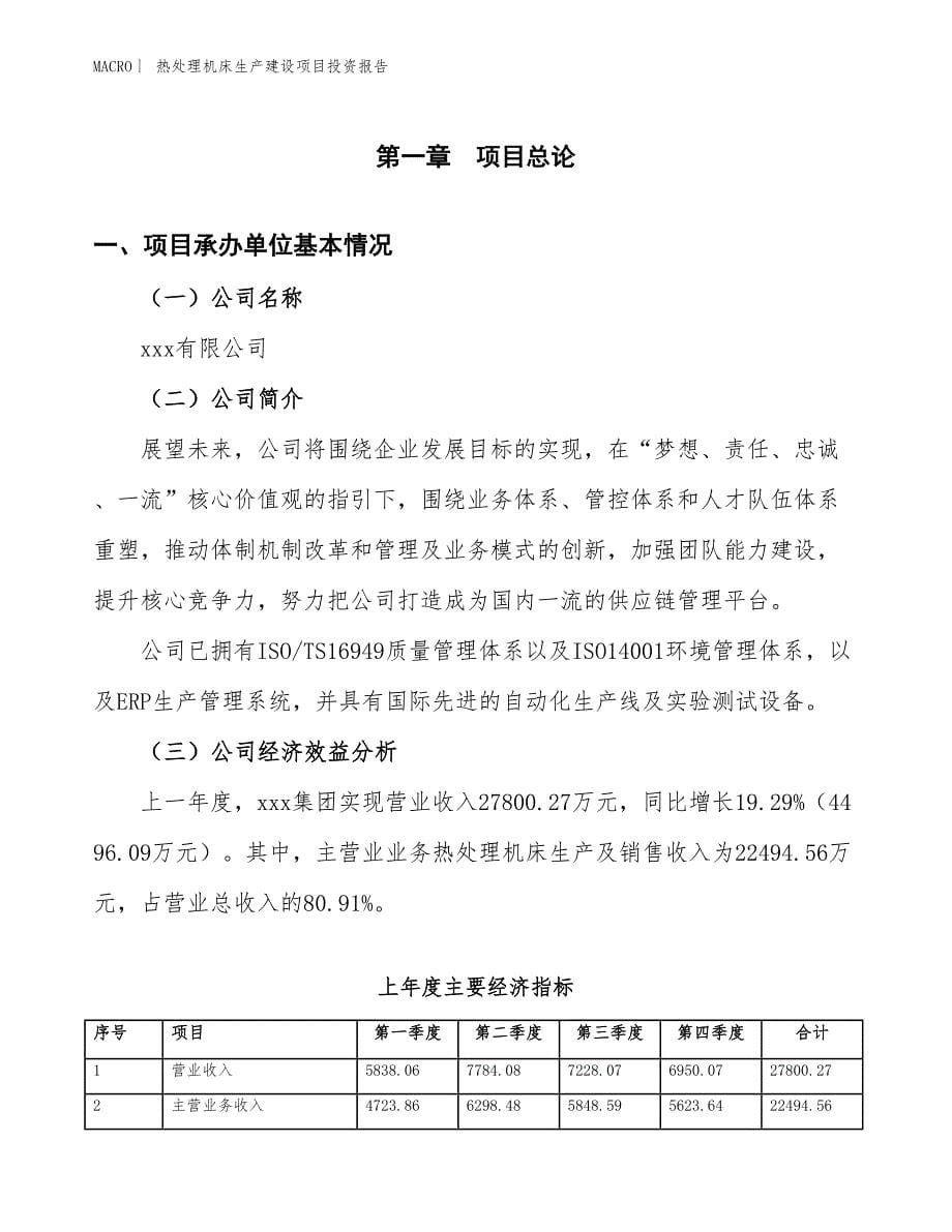 热处理机床生产建设项目投资报告_第5页