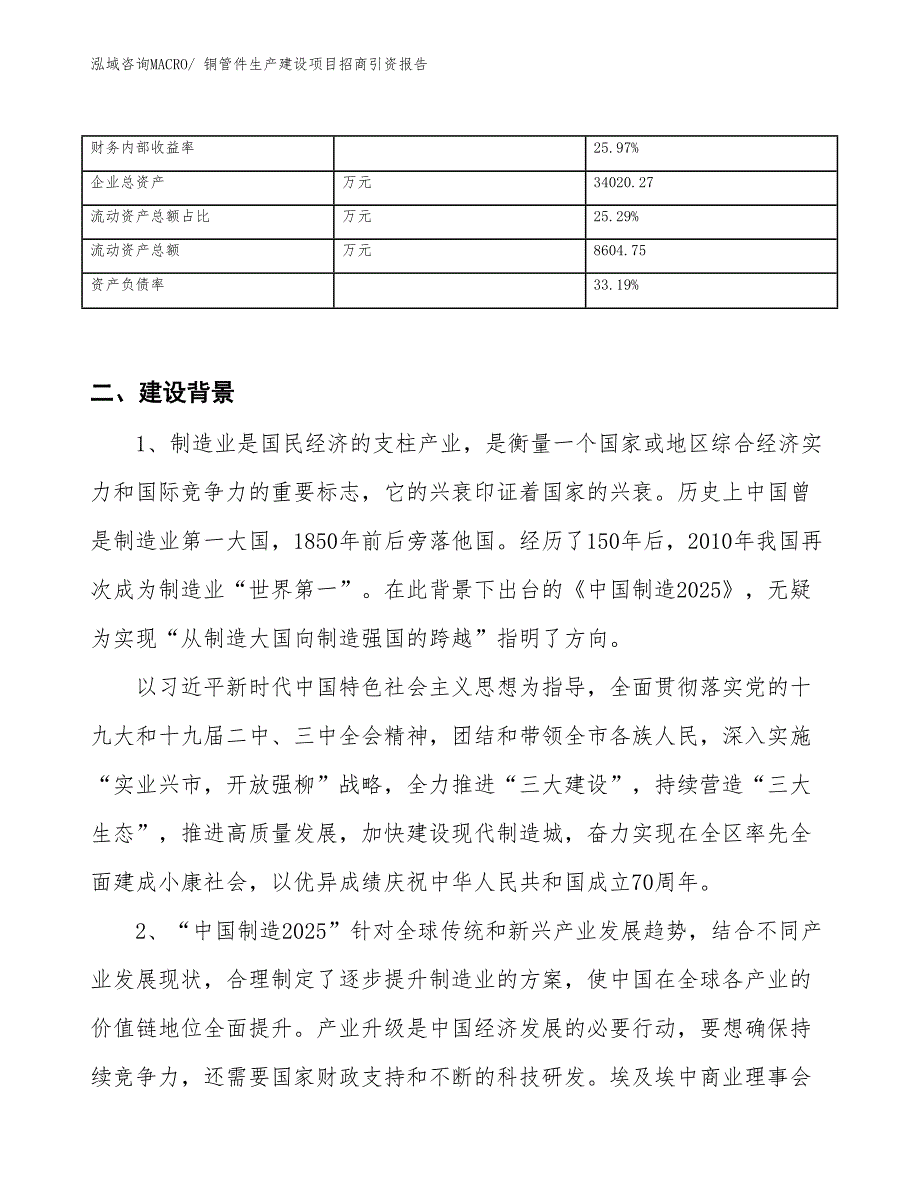 铜管件生产建设项目招商引资报告(总投资20931.29万元)_第3页