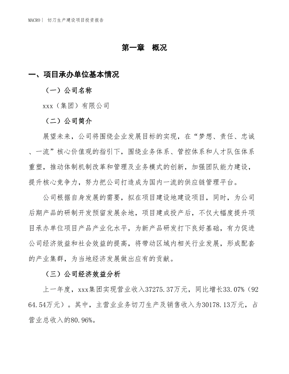 切刀生产建设项目投资报告_第4页