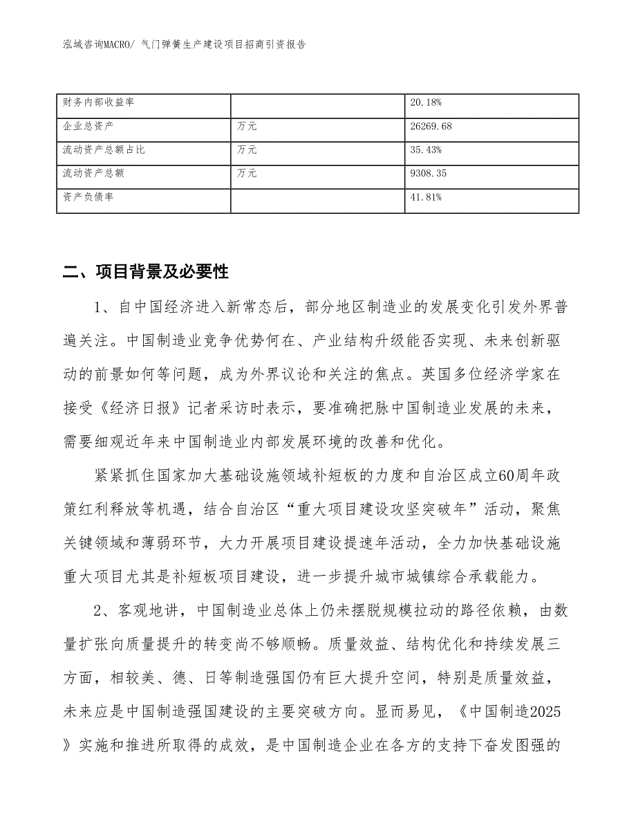 气门弹簧生产建设项目招商引资报告(总投资13103.70万元)_第3页