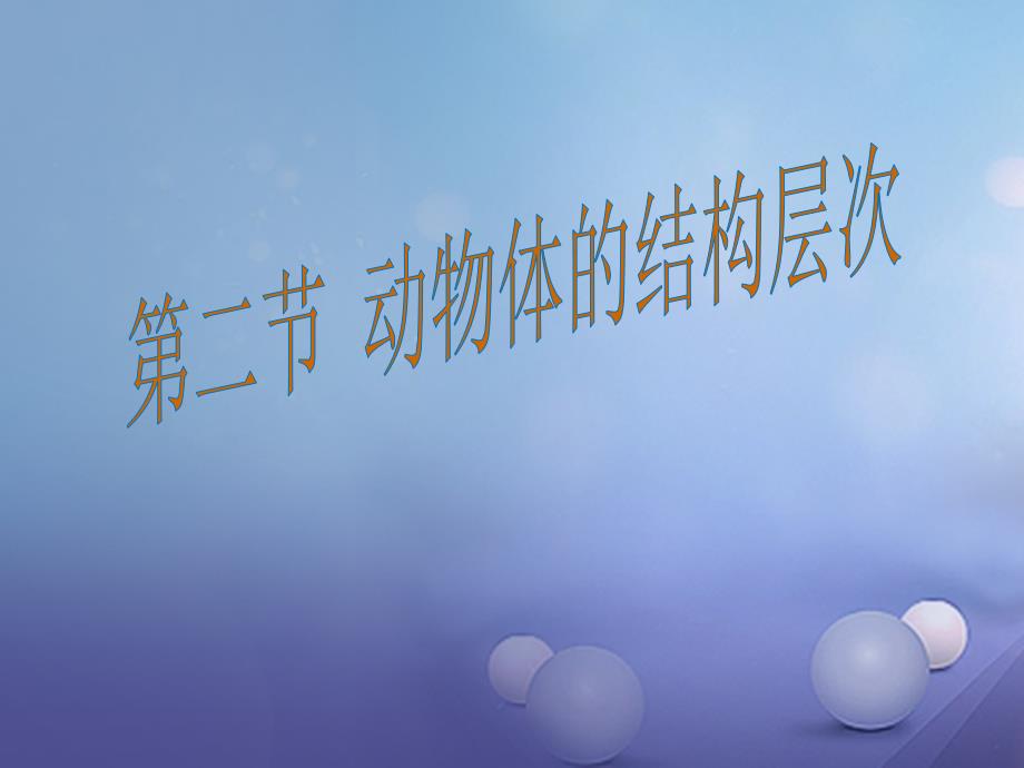 湖南省耒阳市七年级生物上册2.2.2动物体的结构层次课件_第1页