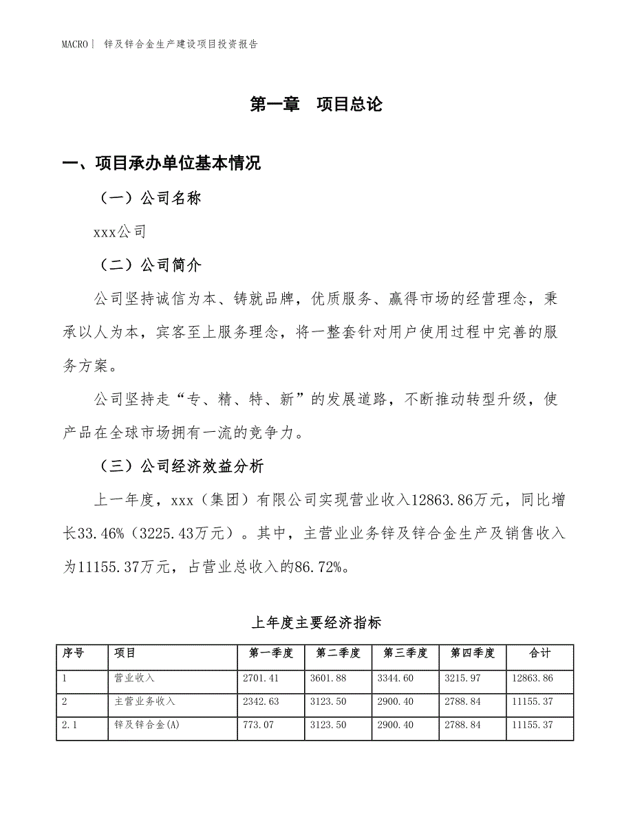 锌及锌合金生产建设项目投资报告_第4页