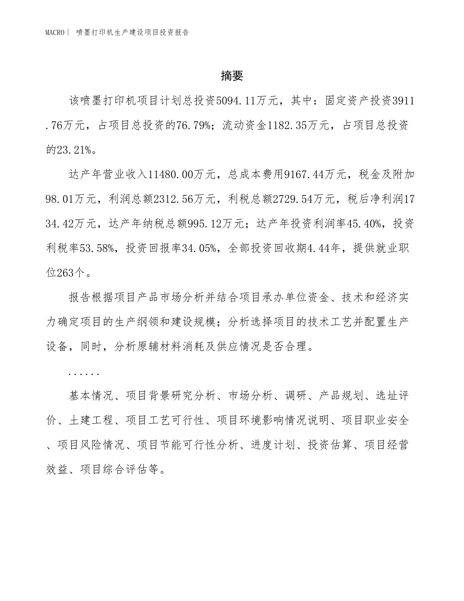 喷墨打印机生产建设项目投资报告_第2页