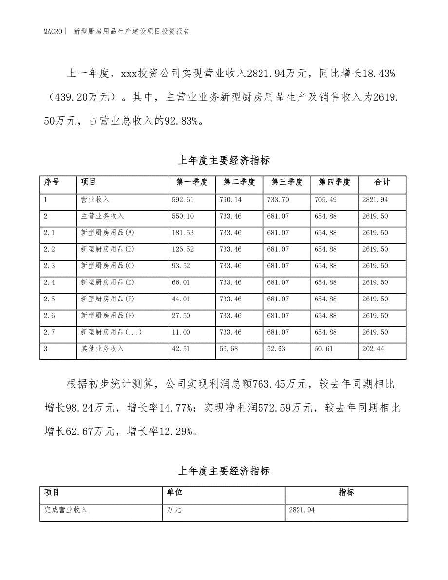 新型厨房用品生产建设项目投资报告_第5页